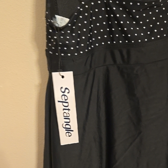 Womens Spectangle Black Polka Dot Dress Swimsuit Sz M NWT - Picture 4 of 6